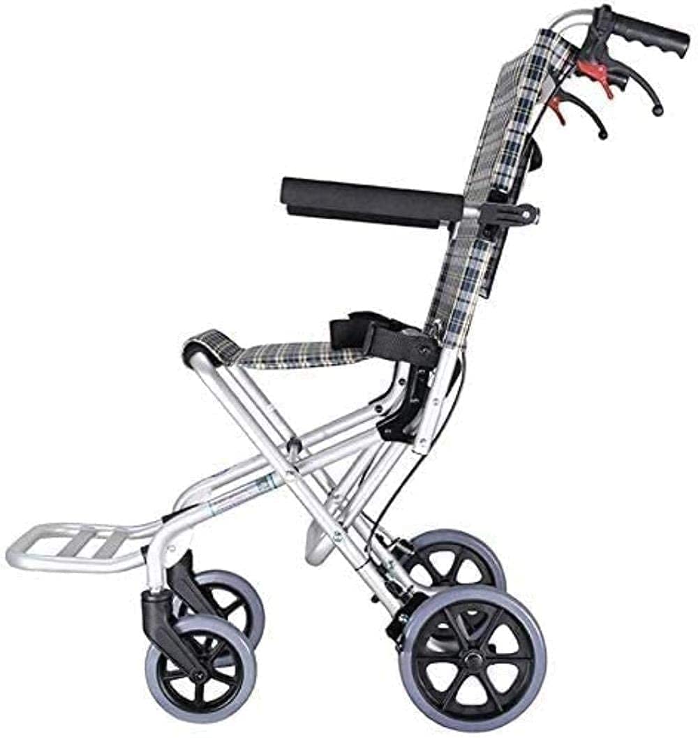 Silla de Ruedas de Aluminio-Ligera Y Plegable para Niños, Peso Neto 5Kg