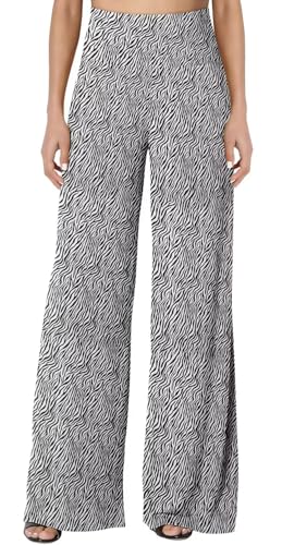 JZC Women's Palazzo Lounge Pants Stretchy Wide Leg Casual Pants Comfy High Waist Flowy Pants S-3XL