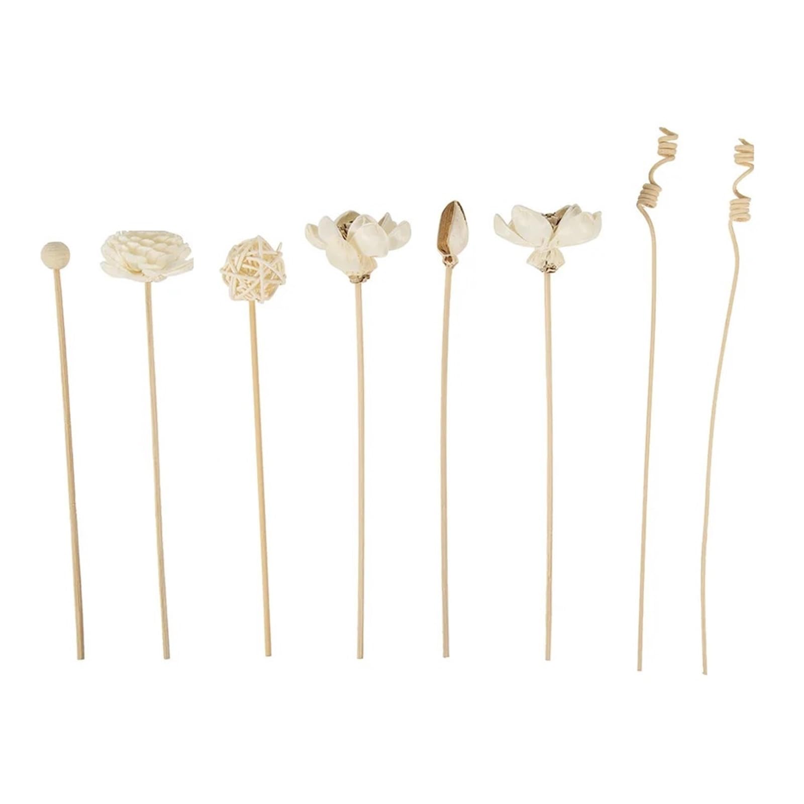 XUCZHAI 8PCS Artificial Lotus Flower Rattan Reed Fragrance Aroma Diffuser Refill Stick Diy Floral Home Decor Crafts