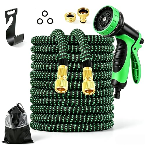 Tuyau Arrosage Extensible 15m Vert, Tuyau Souple...
