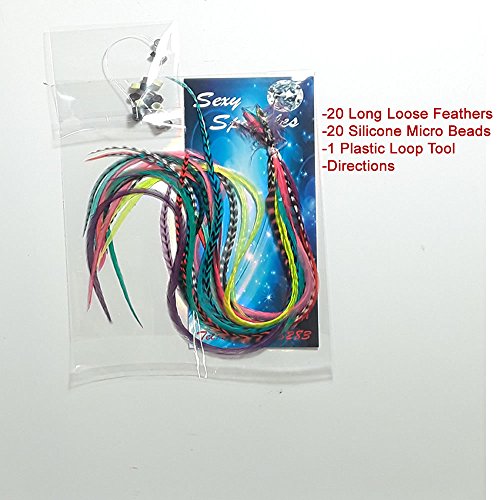 Feather Hair Extensions 5186 20 Real Feathers Hair Extension Kit thumb #3