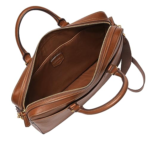 Fossil Men's Haskell or Asher Leather Messenger Briefcase Work Laptop