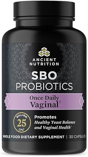 Ancient Nutrition Probiótico para mujeres probióticos una vez al día para la salud vaginal 30 unidades equilibrio saludable de levadura para el