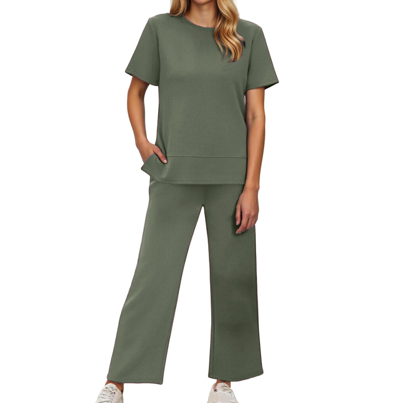 Damen-Sets als modische Outfits mit weitem Bein seitlichem Schlitz für Reise