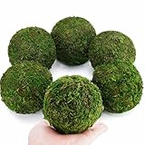 BYHER Decorative Moss Balls Set - Fake Moss Balls for Bowl Fillers, Centerpiece Decor, Home Decor, Vase Filler, Wedding Decor, Table Arrangement, Coffee Accents, DIY Crafts (Large - 3.2