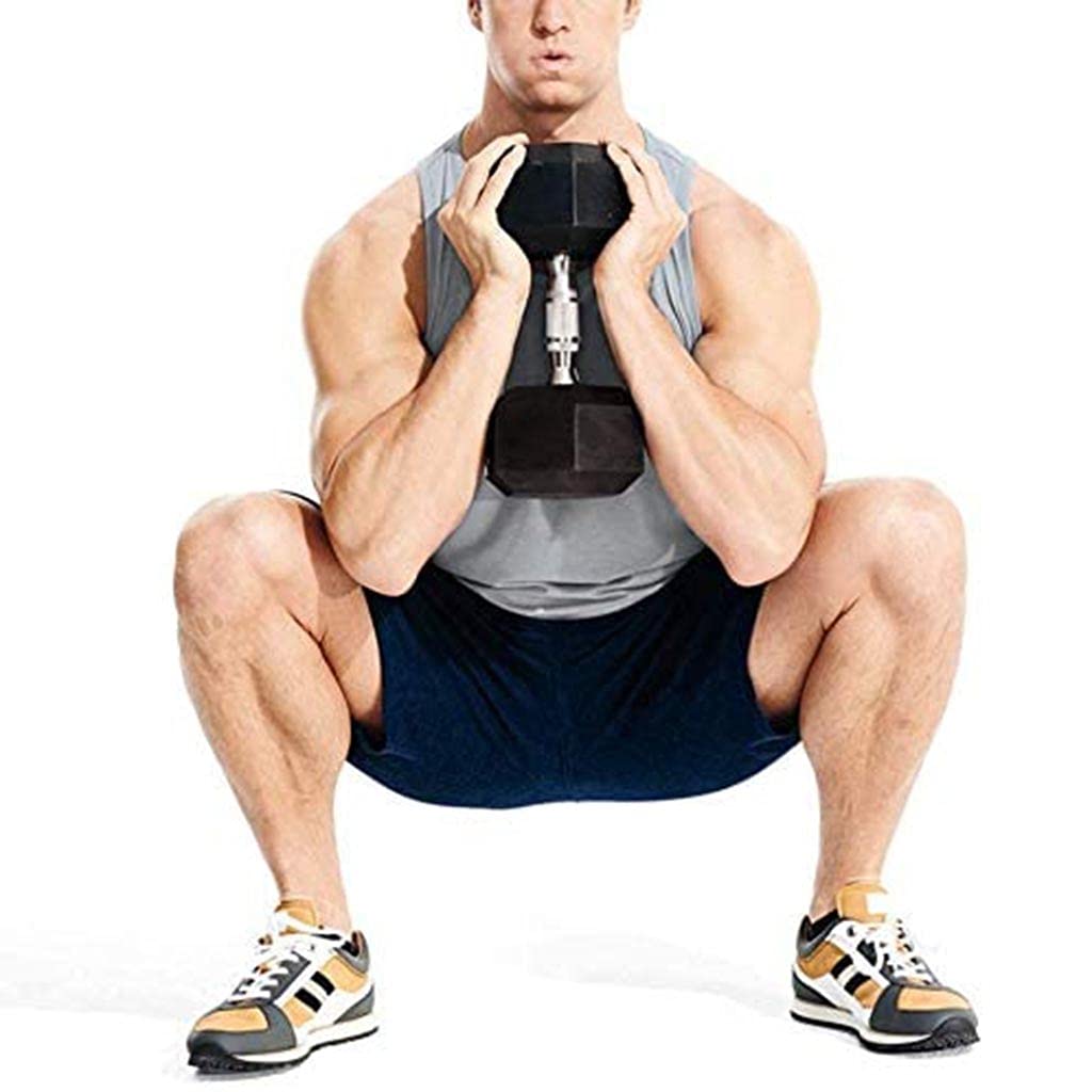 Manubrio esagonale da 15 kg, include 1 x 15 kg, colore: nero, materiale: ferro con rivestimento in gomma, per esercizi, fitness e allenamento della forza a casa/palestra, per donne e uomini Manubrio esagonale da 15 kg, include 1 x 15 kg, colore: nero, materiale: ferro con rivestimento in gomma, per esercizi, fitness e allenamento della forza a casa/palestra, per donne e uomini