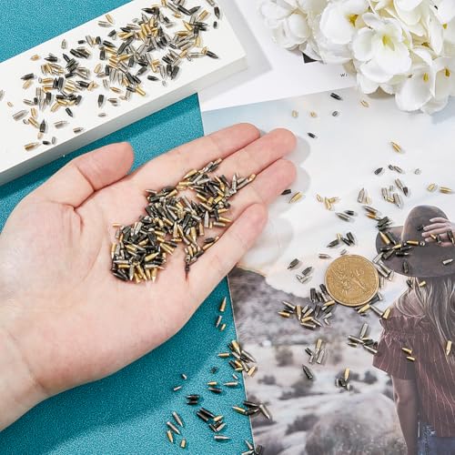 Hobbspring 180Pcs 6 Sizes Carbon Steel Belt Tip Screws Set Tip Point Screw Assortment Kits Pointed Cross Slot Leather Accessories For Belt Buckle Wallet Handbag Purse - Image 3