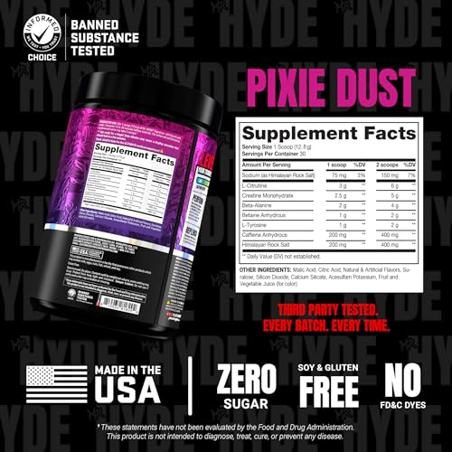 Image of ProSupps Mr. Hyde Signature V2, Pre Workout Powder with Creatine, Beta Alanine & Caffeine - Performance, Energy & Hydration - Clean Fitness & Gym Supplements for Men & Women (Pixie Dust, 30 Servings)