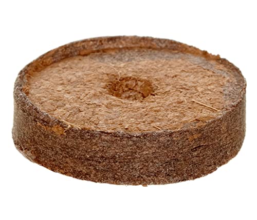 Dehner Kokos-Quelltabletten | Kokoserde Quelltabs, Aussaaterde Quelltopf, Torffreie Anzuchterde | biologisch abbaubar | Anzucht von Stecklingen, Sämlingen und Saaten | gedüngt | Ø 38 mm | 50 Stück