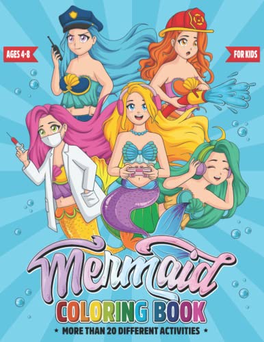 Mermaid Coloring Book: For Kids Ages 4-8 Girls ( ETHRLO COLBOOK Cute Mermaid Coloring books for Girls multiple activities)