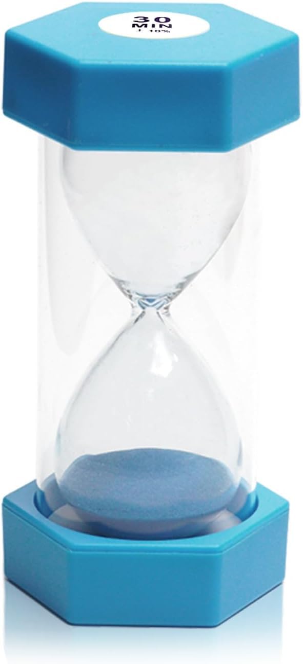 LonimiaSand Timer 30 Minute Hourglass,Plastic Sand Clock 30 Minutes,Kitchen Timer Digital for Cooking, Clock Timer, for Games, Classroom, Kitchen, Toothbrush Timer, Decoration, Blue