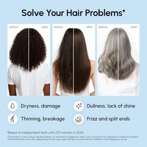 Image of MAREE Hair Serum for Frizzy Dry Hair 2 PACK - Styling Capsules with Keratin, Argan Oil, Vitamins A E B5 - UV & Heat Protectant Frizz Control Serum for Women - Aceite Para el Cabello