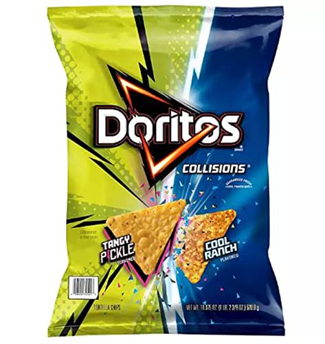 Doritos Collisions Tortilla Chips 18.37 Oz Pack Of 2! Cool Ranch And Tangy Pickle Flavored Chips #TOP1