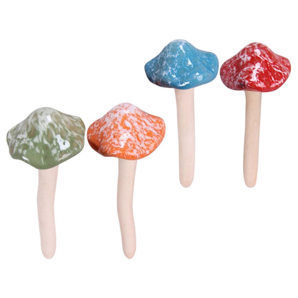 Figurines de champignons en céramique SUPVOX de qualité supérieure pour décoration de jardin