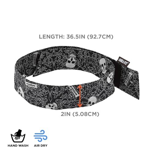 Image of Ergodyne Chill Its 6705 Cooling Bandana, Evaporative Polymer Crystals for Cooling Relief, Quick and Secure Fit, 3-Pack
