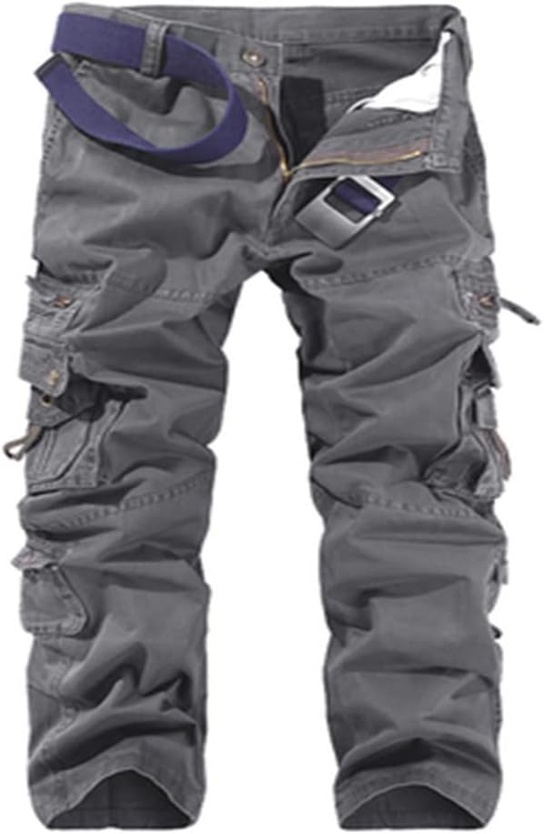 Men Cargo Pants Casual Multi-Pocket Cotton Overall Trousers Autumn Army Joggers Pants
