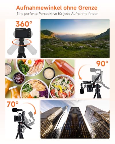 Rollei Compact Creator Stativ für Kamera und Smartphone, 152 cm