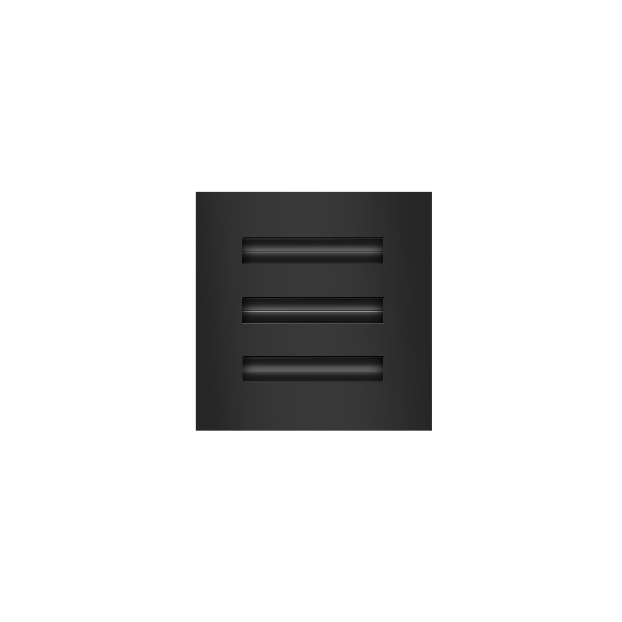 BUILDMART - 6x6 Modern AC Vent Cover - Decorative Black Aluminum Air Vent - Standard Linear Slot Diffuser - Heating and Cooling Register Grille for