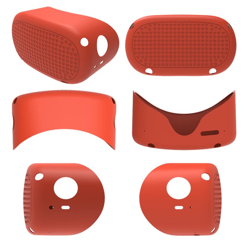 Protection Oculus Quest 2 rouge : coque en silicone souple et housse VR Case Cover H1353