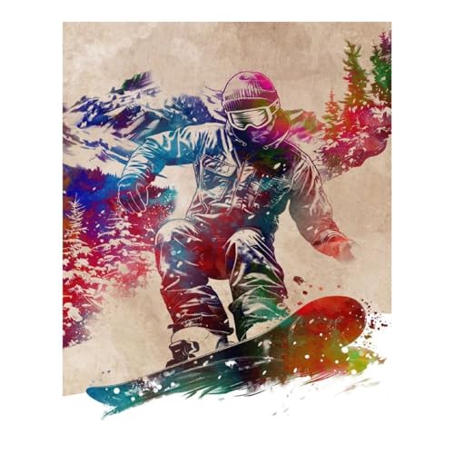 Kits de peinture diamant skateboard cadeau anniversaire fille adulte 40x50
