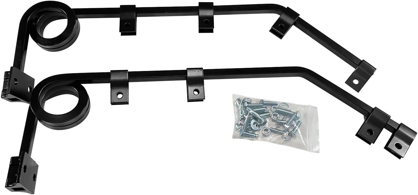 Angled Mud Flap Hangers 2 coils Damping Spring with Aluminum Mud Flap Reflector Fender Reflective Tape for Heavy Duty Semi Trucks Trailers