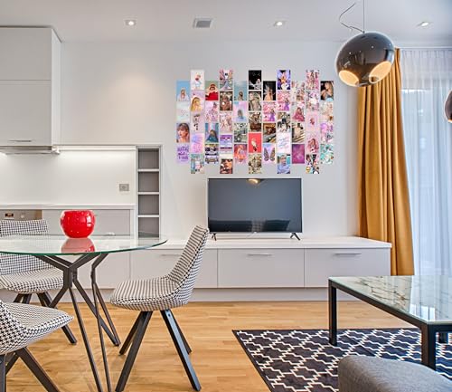 Image of Pack of 54 Wall Collage Kit Posters - 4 x 6 Inches Wall Decor Poster - Wall Art For Bedroom, Living room, Office - 1 Tissue Tape