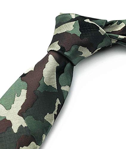 Image of Elfeves Men's Modern Striped Patterned Formal Ties College Daily Woven Neckties