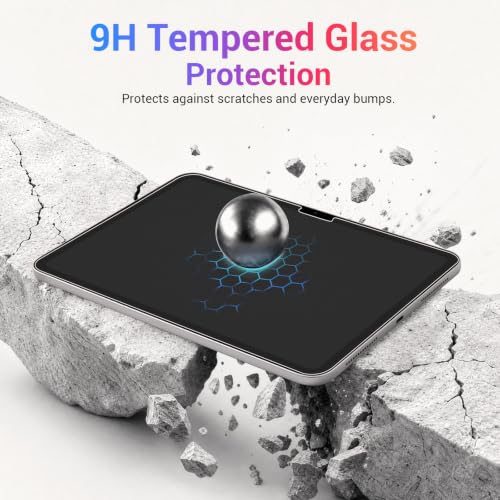 Image of CoBak 2 Pack Screen Protector for iPad Pro 13 Inch (M5 /M4) 2025 /2024,9H+ Tempered Glass film with Easy-Install box,Apple Pencil Compatible,Bubble Free,HD Clarity,Scratch Resistant
