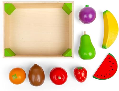 Miniatura 6 de Bigjigs Toys Caja de frutas de madera - Comida para jugar y juguetes de rol
