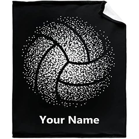 Lynnezilla Custom Blanket Personalized Name Blanket - Volleyball Customized Blanket with Name Text for Kids/Adults/Family, Birthday Christmas Souvenir Gift 50"x60" for Teens Cover