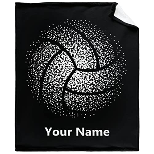 Lynnezilla Custom Personalized Volleyball Blanket - Customized with Name Text for Kids/Adults/Family, Birthday Christmas Souvenir Gift 50
