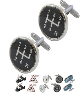 Luxury Cufflinks for Men with Presentation Gift Box - Solid Brass - Cars and Motorbikes - Automotive