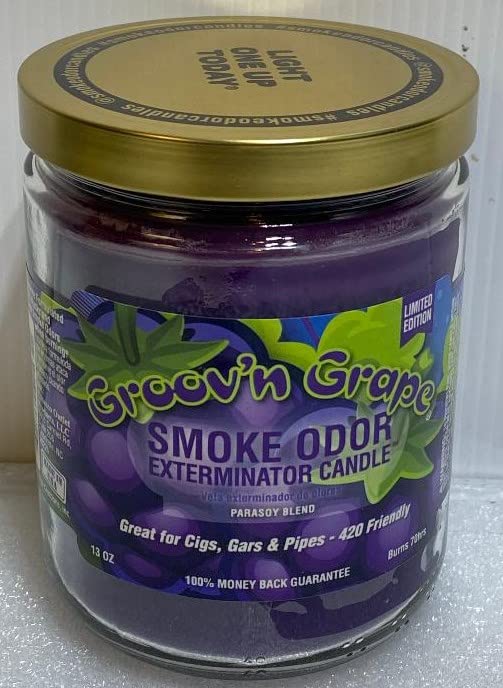 Smoke Odor Exterminator 13oz Jar Candle, Groovn Grape.