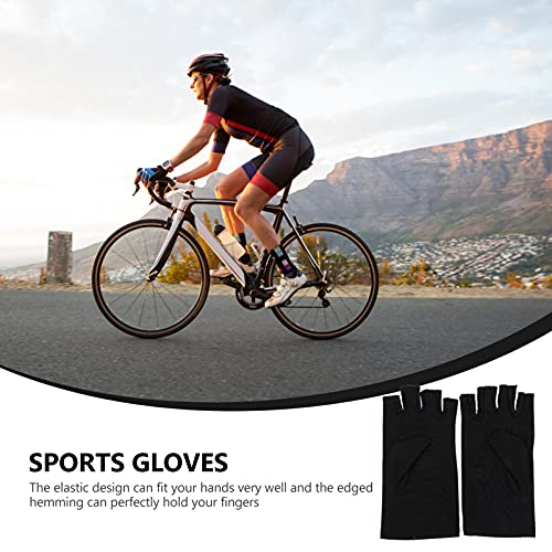 DOITOOL 2 pares de luvas de proteção UV, comprimento do pulso, luvas unissex sem dedos para dirigir