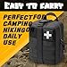 Molle Medical Pouch Rip Away, Tactical First Aid Pouches Empty, Molle Ifak Pouch, Duty Belt EMT Bag Only for Hiking Survival Camping Supplies (Black)