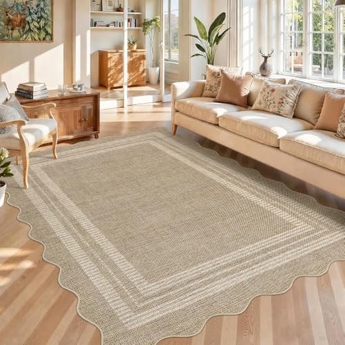 GarveeHome Easy Jute Area Rugs 6x9 Washable Non Slip Rug for Patio Linen by GarveeHome - Used condition - Image 3