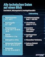 purway® PUR Booster Quick 7 Stufen 600 GPD Osmoseanlage + ERSATZFILTERSET – Ansicht 7