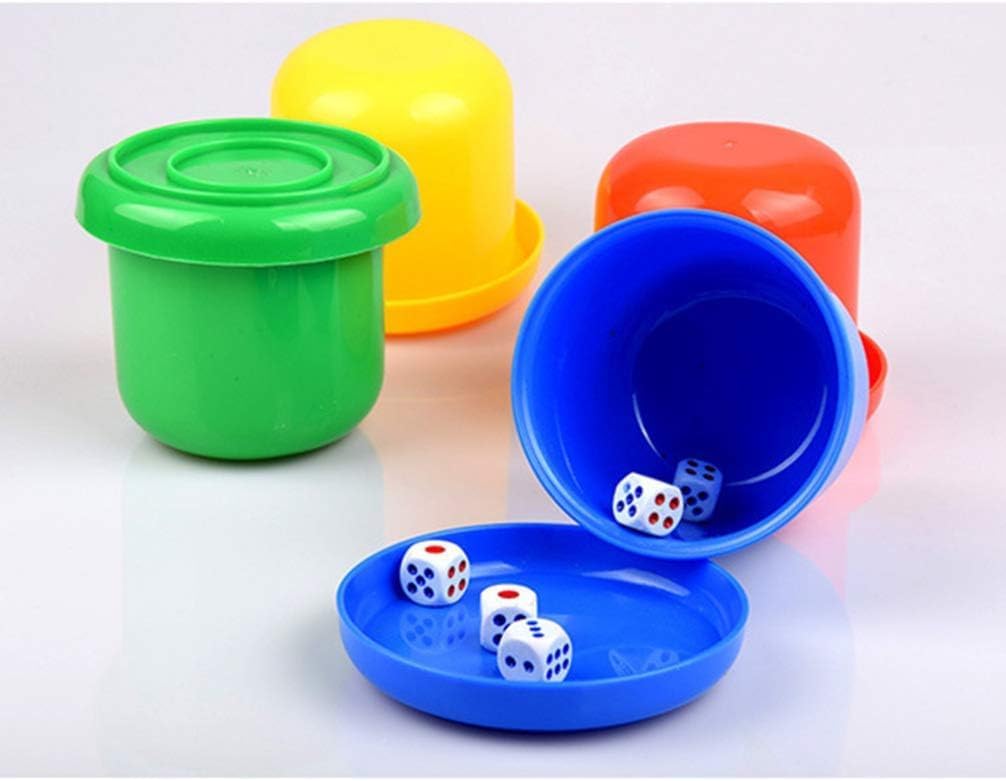Plastic Dice Shaking Cup Dice Cup Set for Bar Party Shake Cup (Yellow)