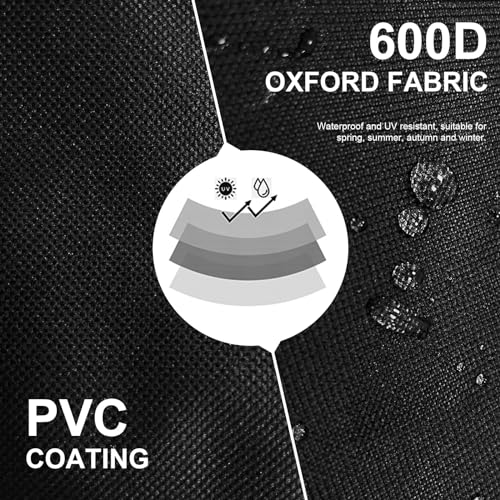 skyfiree Patio Umbrella Cover 600D Waterproof Oxford Fabric Cantilever Umbrella Cover Outdoor Umbrella Cover for Offset Cantilever Umbrella, Fits Patio Umbrella 9-13 Ft, Black Umbrella Cover
