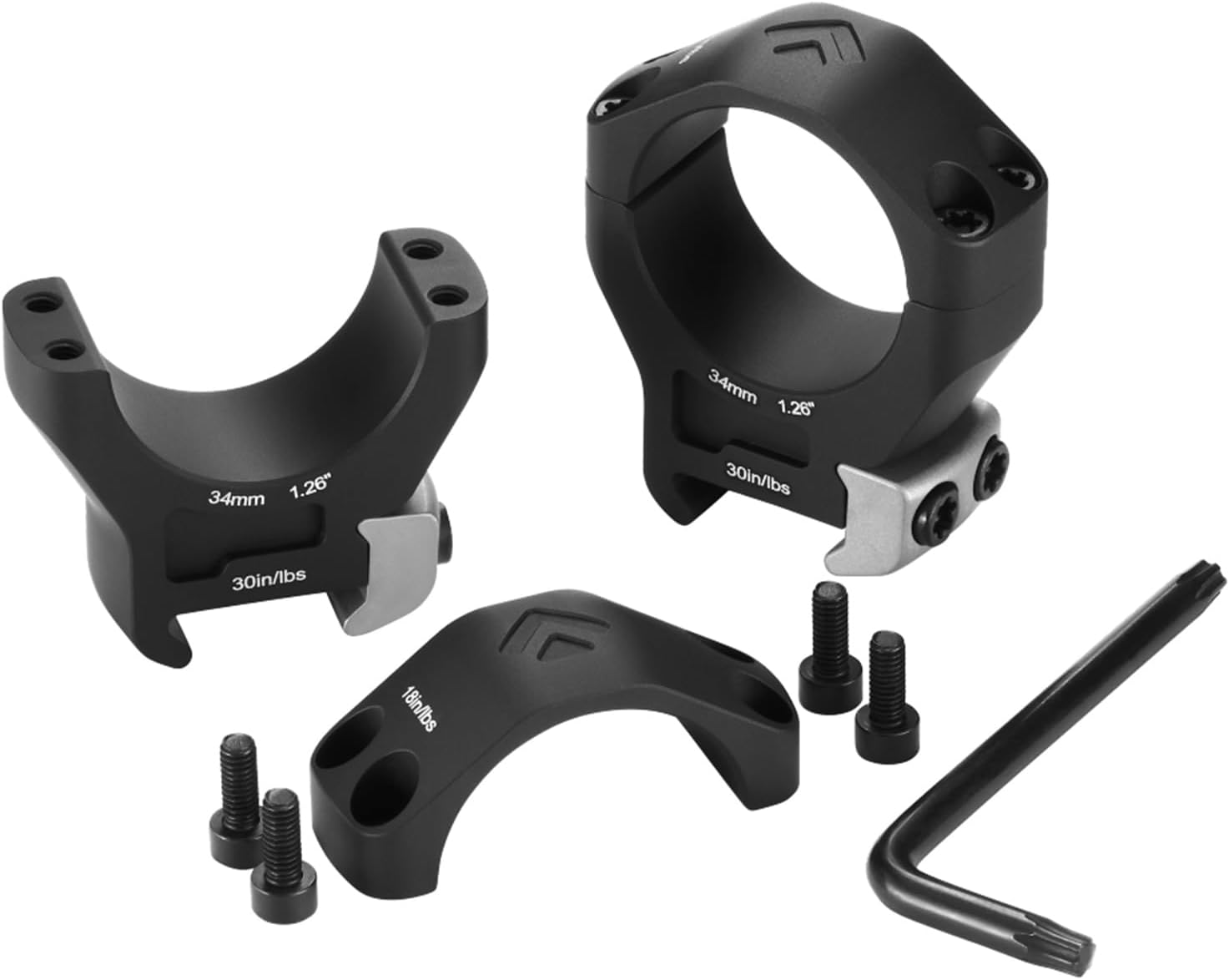 Arken Optics Halo Ti™ Titanium Rifle Scope Rings Precision CNC Machined from 7075 T6 Aluminum & Titanium for MIL-STD Picatinny Rails