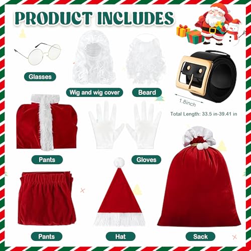 Disfraz Santa Claus para niños 9 piezas 5-12 años miniatura 4
