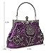 Imagen de DA BODAN Vintage Floral Perlas Rhinestone Bordado Clutch Lentejuelas Boda Fiesta de Prom Bolsa Novia Señoras Crossbody Novia Bolso
