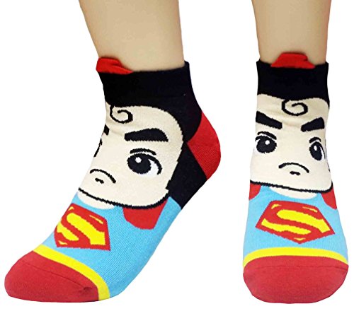 Jjmax Women's Superheroes And Villains Cute Cartoon Hero Socks Set, Short Ankle Heroes, One Size #TOP3