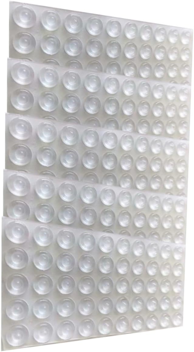 200Pcs Anti-Collision Self-Adhesive Door Knob Particles Silicone Wall Protectors for Furniture Noise Reduction Suitable for Cabinets and Doors