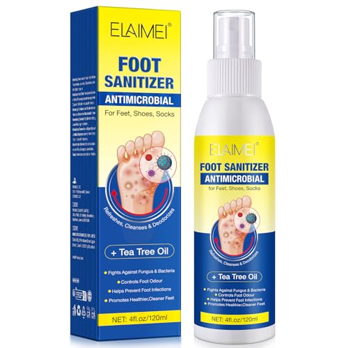 FußSpray, TeebaumöL FußGeruchsspray, Prävention Von Fußpilz, Lindert Juckreiz & SchüTzt Vor Unangenehmen GerüChen, Beseitigt FußSchweiß Und FußGeruch, Erfrischt Die FüßE 120ml