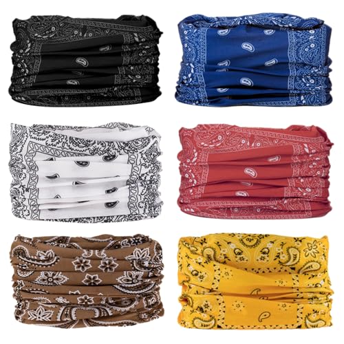 Image of Venswell Neck Gaiter Face Mask Men Women,Seamless Bandana Rave Face Cover Scarf Mask,Balaclava,Headband, Head Wrap,Headwear