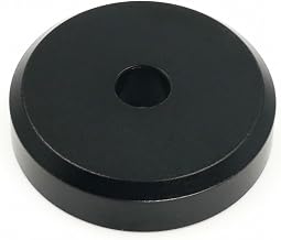 45 Record Adapter Aluminum 45 RPM Adapter for Record Player (Black)