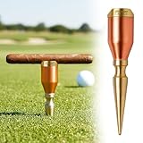 Harbor Creek Golf Cigar Holder - Keeps Your Cigar Off The Grass As You Go For The Swing, Unique Tee-inspired Design, Copper and Brass