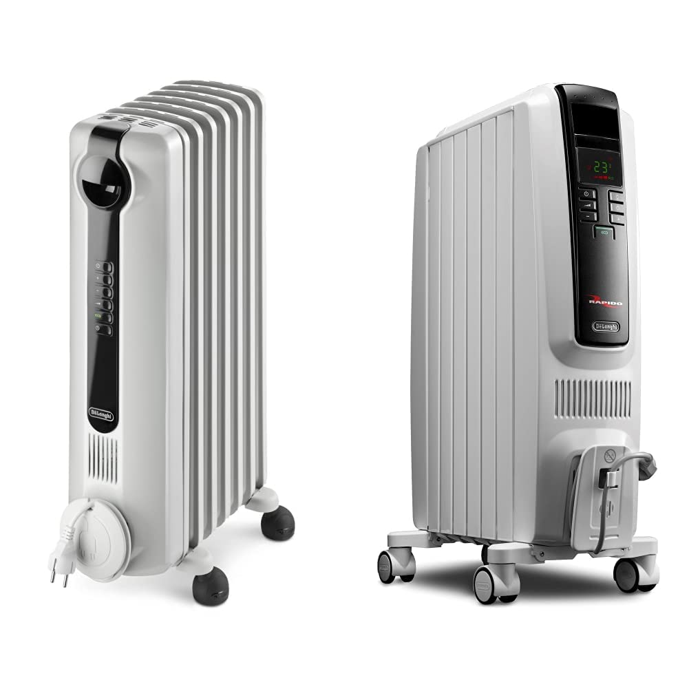De'Longhi Oil-Filled Radiator Space Heater, Full Room Quiet 1500W,  Adjustable Thermostat, 3 Heat Settings u0026 De'Longhi Oil-Filled Radiator  Space Heater, Quiet 1500W : Amazon.ca: Home