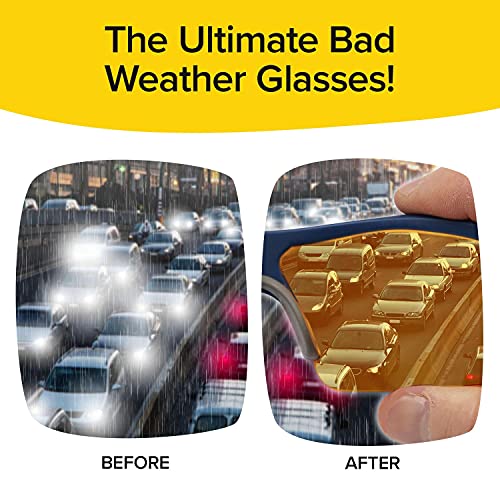 BattleVision Storm Glare-Reduction Glasses by BulbHead and BattleVision Wrap Arounds HD Polarized Sunglasses, As Seen On TV | Reduce Glare and Enhance Vision During All Weather Conditions3